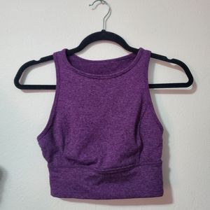 JoyLab Cozy Spacedye Amethyst Purple Longline Bra Size XS